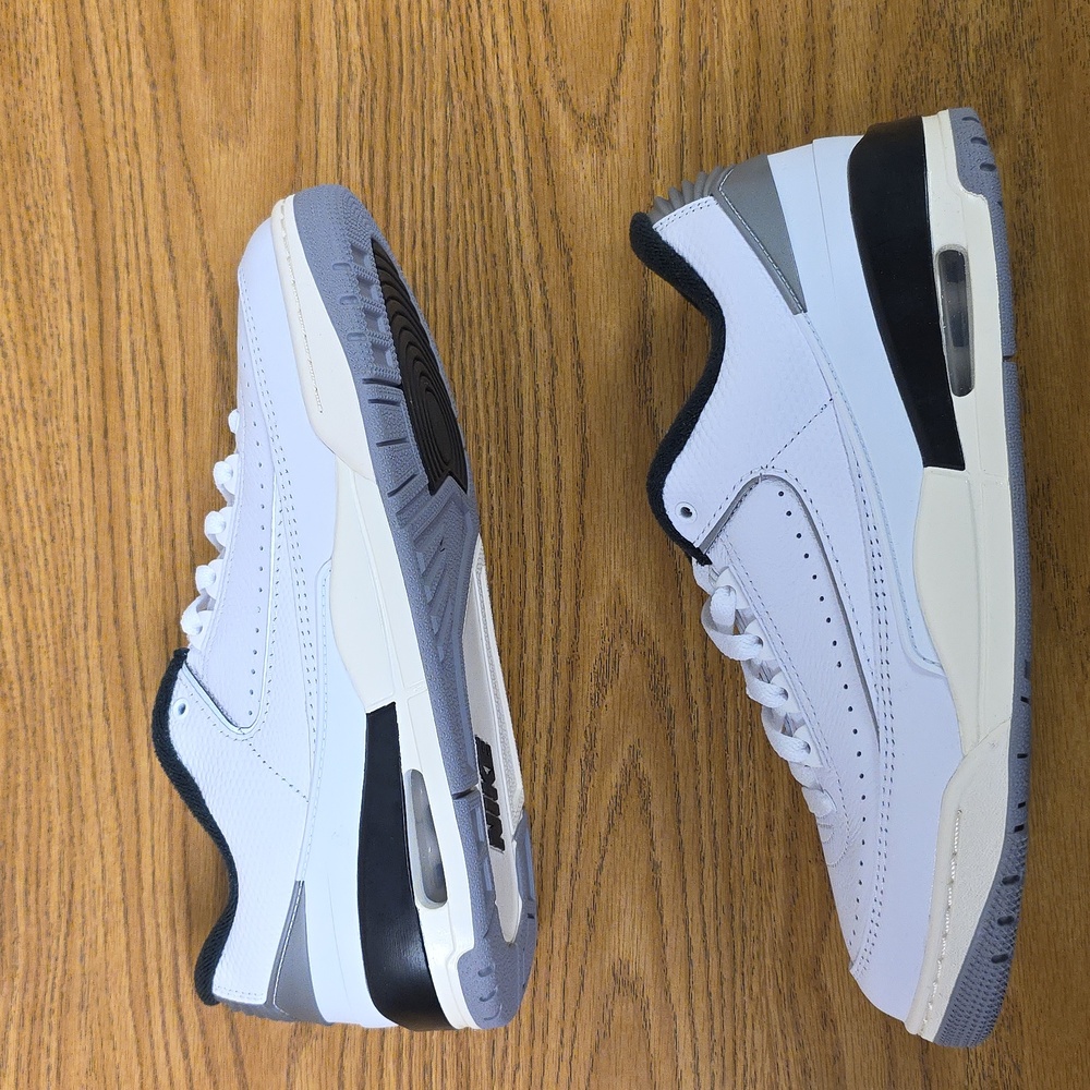 Nike Air Jordan 2/3 White Black Metallic Silver Men's Size 9.5 FD0383-148 New - Picture 4 of 7